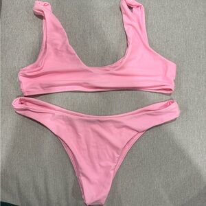 baby pink bikini set